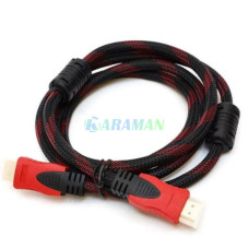 Кабель HDMI–HDMI (V1.4) з фільтром, тканинна оболонка, 5 метрів
