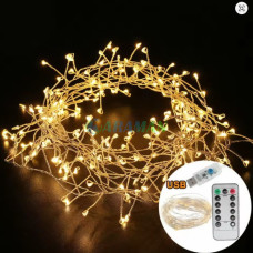 Гірлянда «мішура» 3 м 100 LED Warm White USB з пультом
